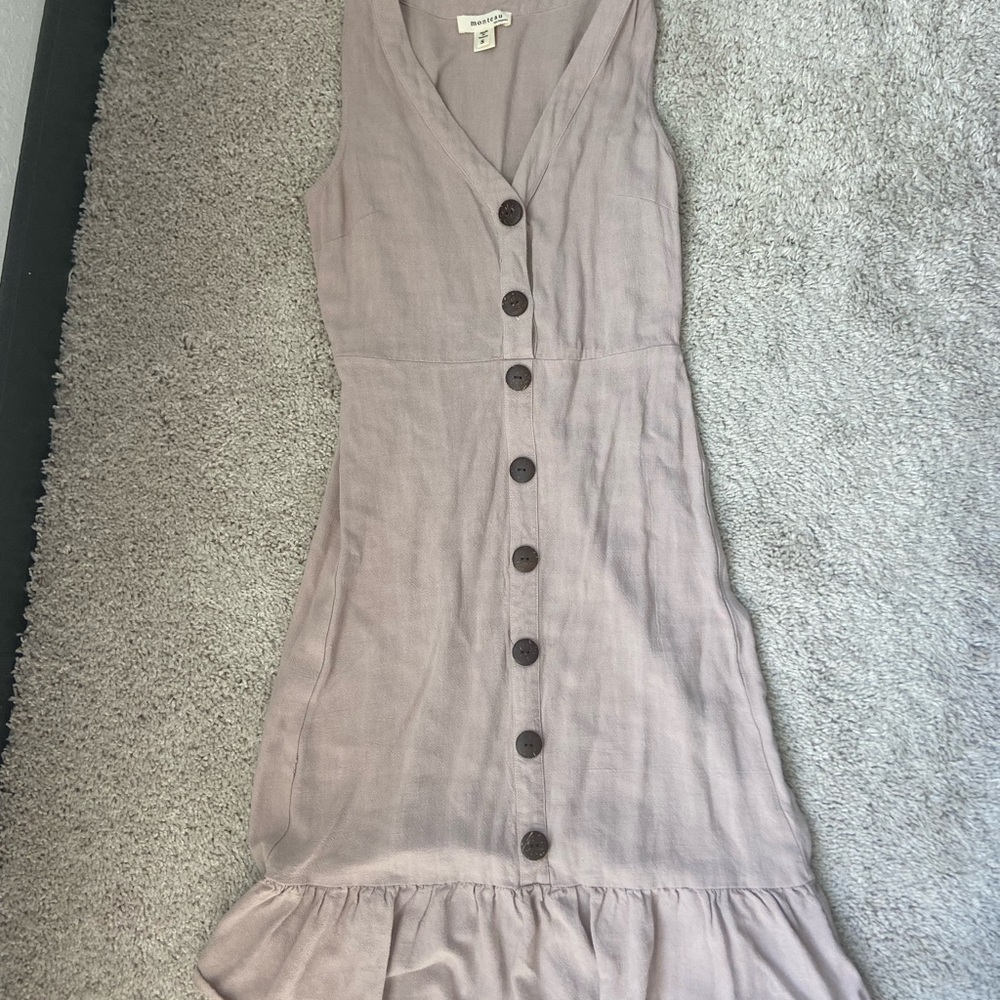 Monteau Los Angeles Sleeveless Linen Dress